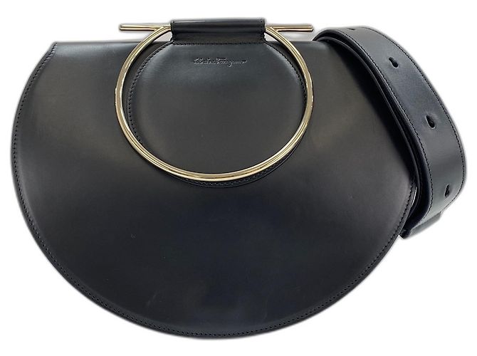 Borsa a tracolla 2-Way nera Salvatore Ferragamo Nero