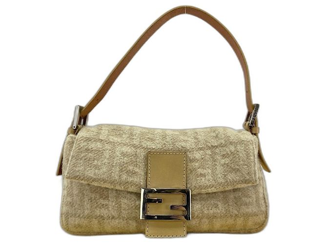 Borsa a secchiello Fendi Mamma Beige