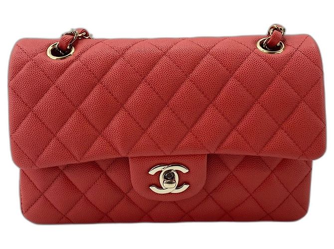 Borsa a Spalla Chanel Matelassé 23 Double Flap Arancione