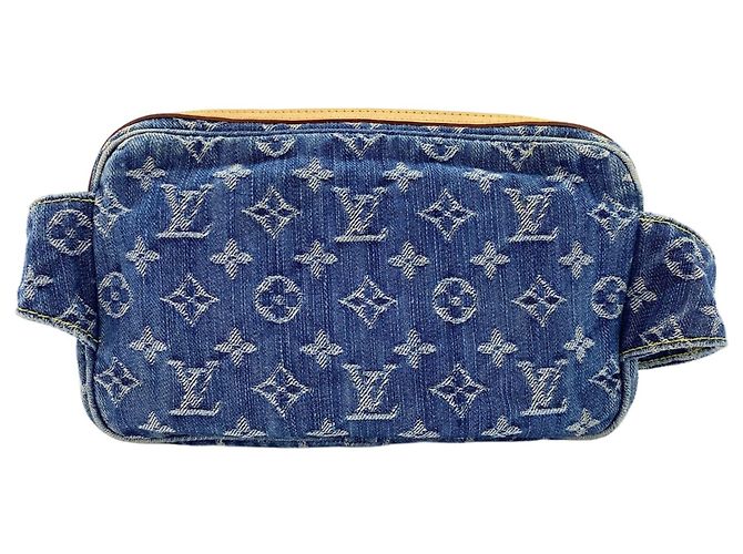 Bolsa de Ombro Louis Vuitton Monogram Denim Azul