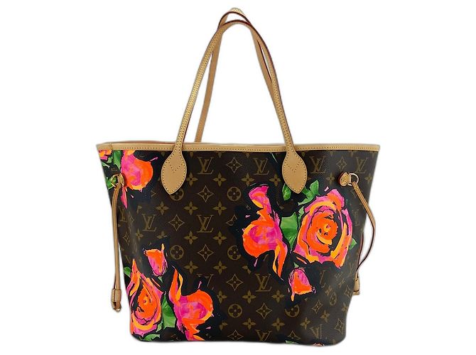 Borsa Tote Louis Vuitton Neverfull MM Marrone
