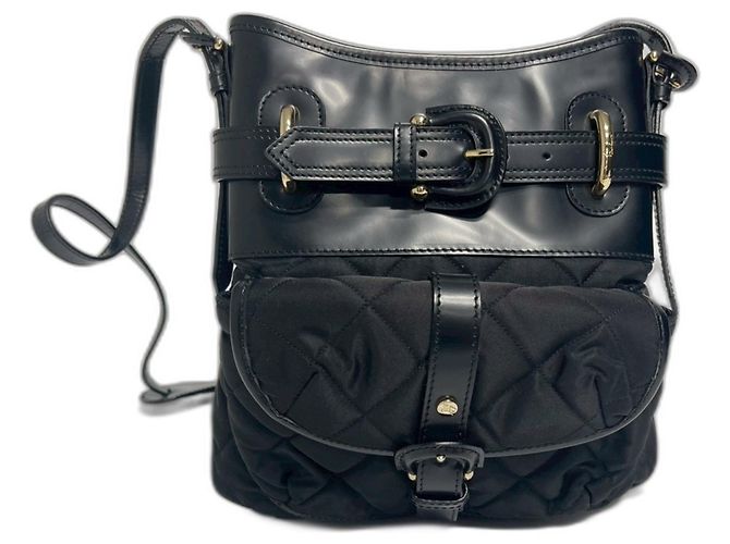 Borsa a tracolla in nylon nero Burberry