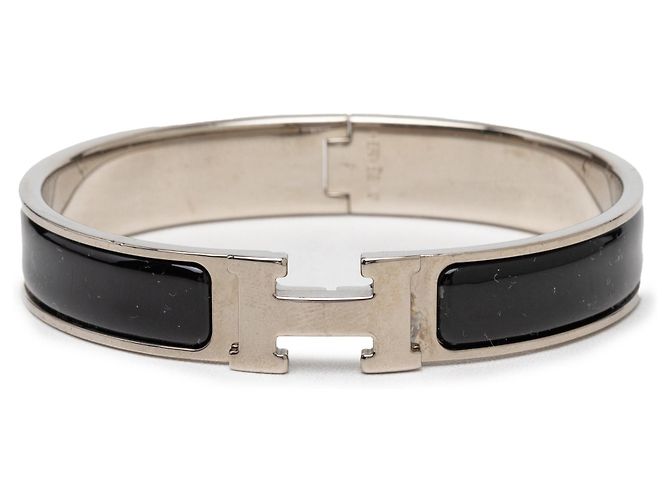 Pulseira Hermès Black Narrow Enamel Clic Clac H PM 