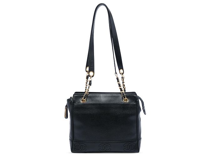Tote Chanel Black Triple CC Caviar Nero