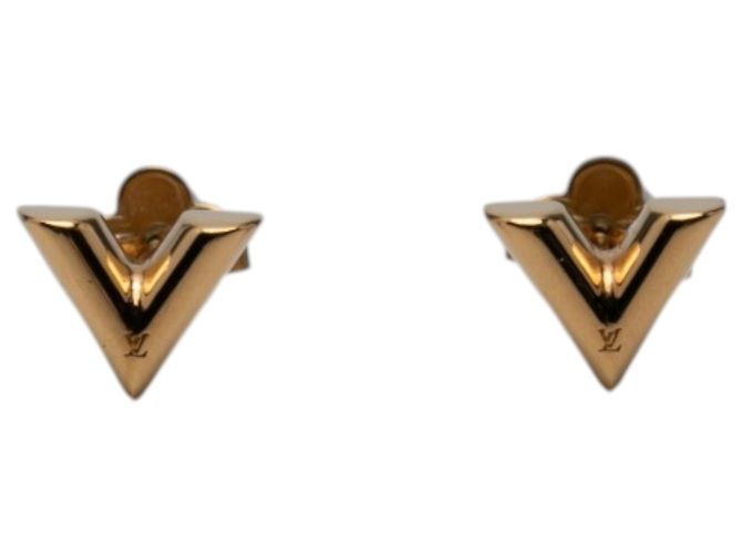Louis Vuitton Essential V Ohrringe vergoldet Golden