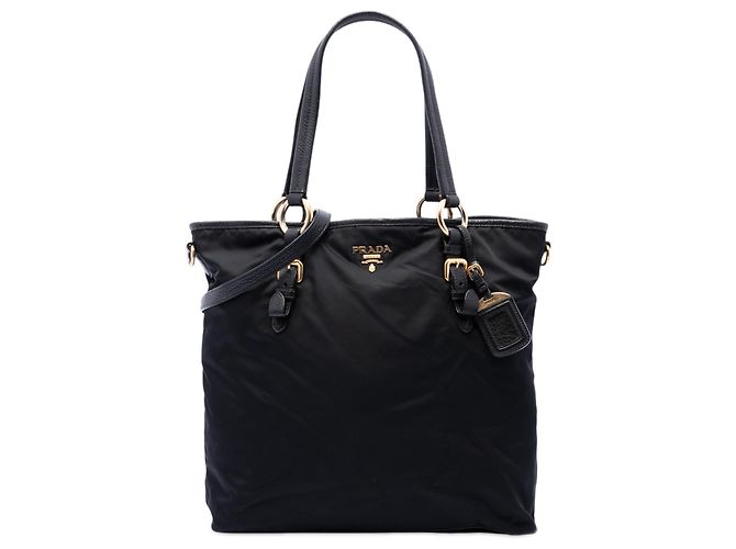 Tote convertibile in Tessuto nero Prada