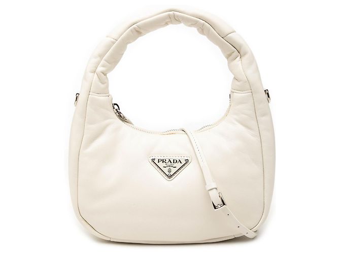 Bolso Mini Nappa Soft Padded Blanco Prada