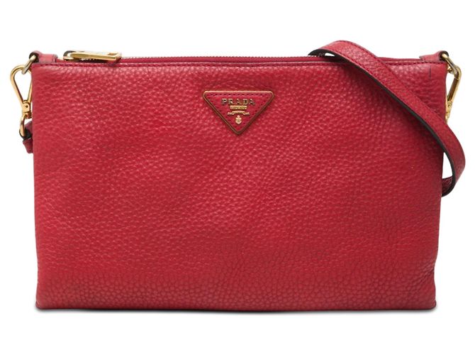 Borsa a tracolla Prada Red Vitello Daino Rosso
