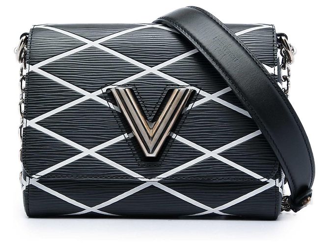 Louis Vuitton Black Epi Malletage Twist Noir