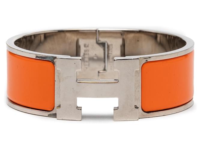 Hermès Red Wide Enamel Clic Clac H Bracelet PM 