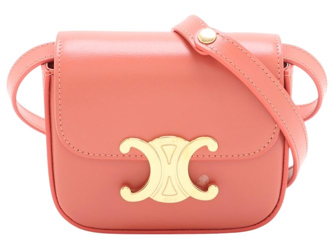 Céline Celine Mini Claude em couro de bezerro rosa