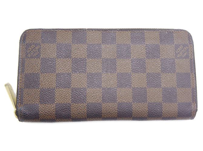 Louis Vuitton Damier Ebene Long Wallet Brown
