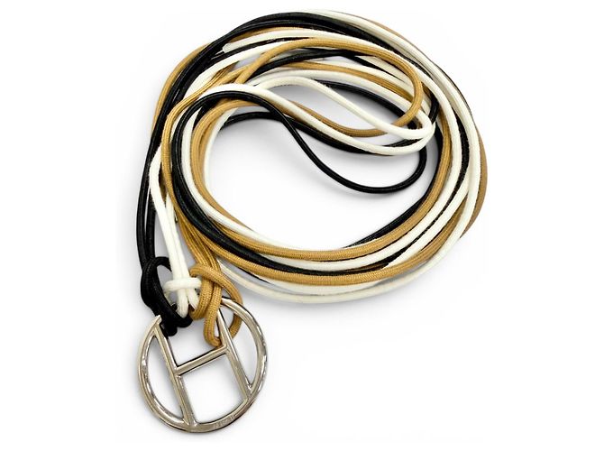 Hermès Sash Belt Black Brown White