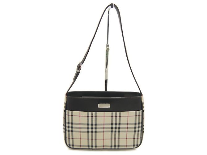 Bolsa de ombro Burberry com padrão Nova Check Bege