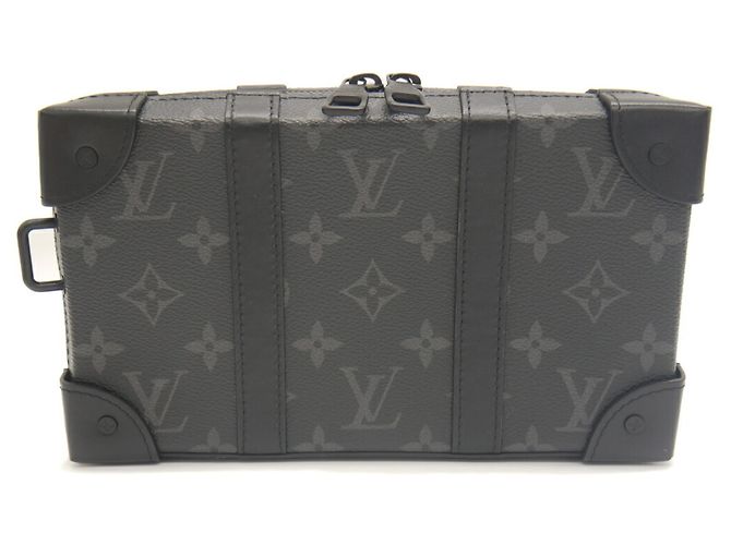Borsa a tracolla Louis Vuitton Soft Trunk Wallet Monogram Eclipse Nero 