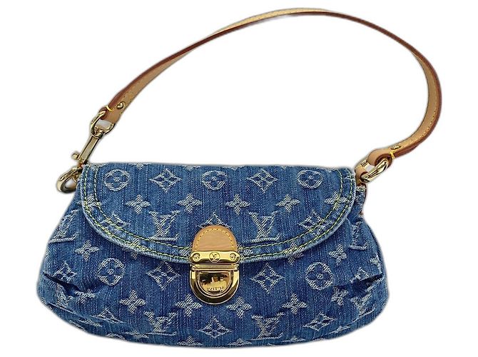 Borsa a Spalla Louis Vuitton Mini Pleaty Blu
