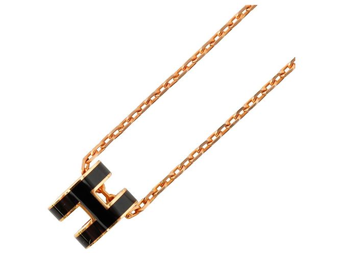 Hermès Collana Hermes Mini Pop H Nero Rosa 