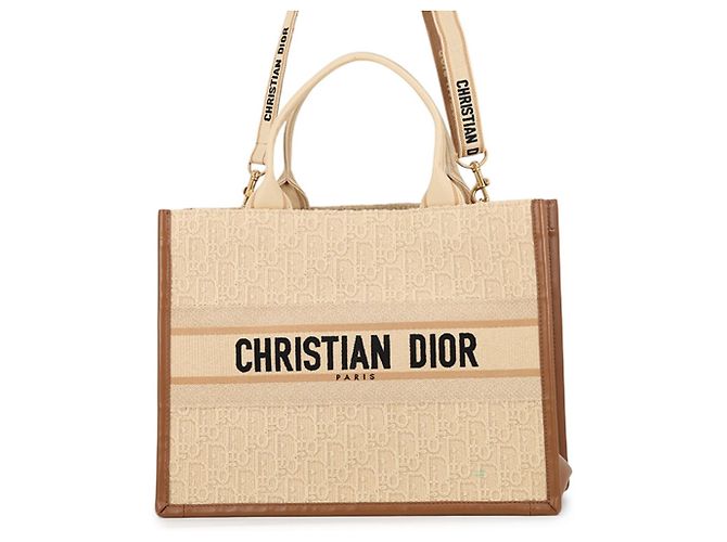 Borsa Christian Dior Dior Book Tote Medium Marrone