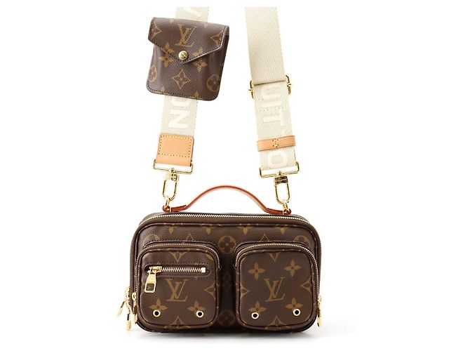 Bolsa transversal e crossbody Louis Vuitton Monogram Utility Marrom Monograma