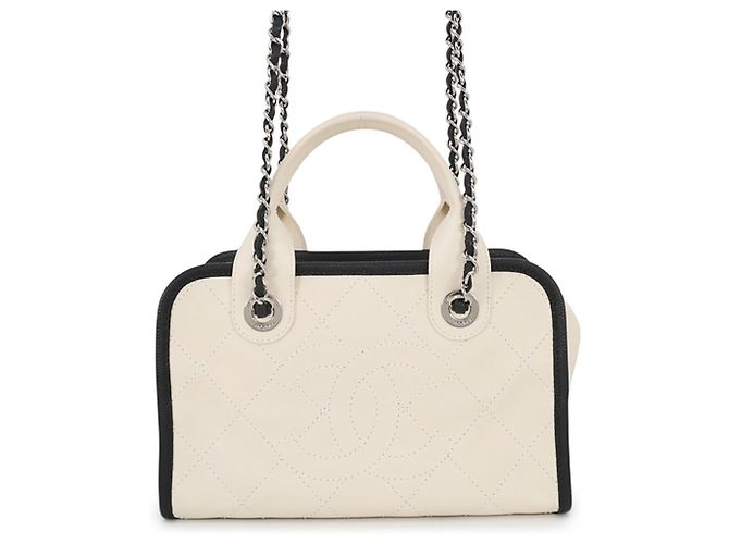 Borsa Bowling Deauville Chanel Nero Bianco