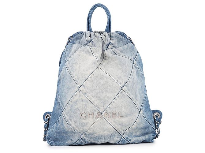 Sac à main Chanel Small Denim Bleu