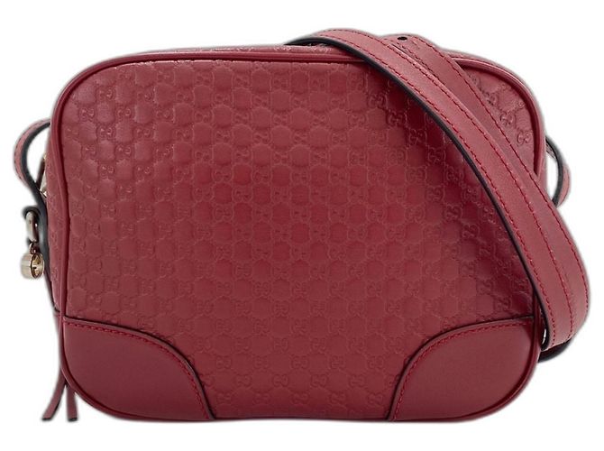 Borsa a tracolla in pelle rossa Gucci Rosso