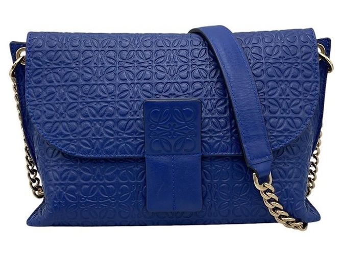 Bolsa de Alça de Corrente Loewe Avenue Azul