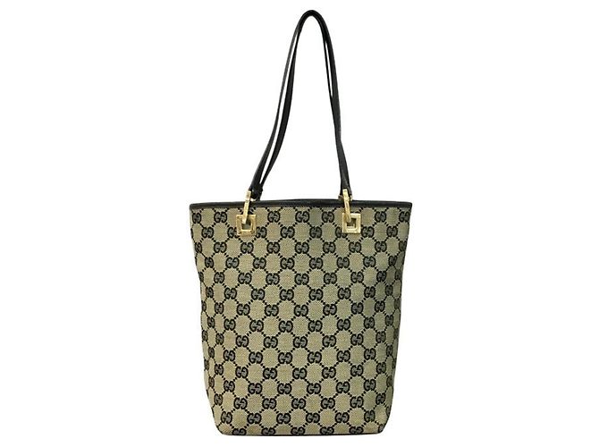 Borsa Tote Gucci GG Canvas nera Nero