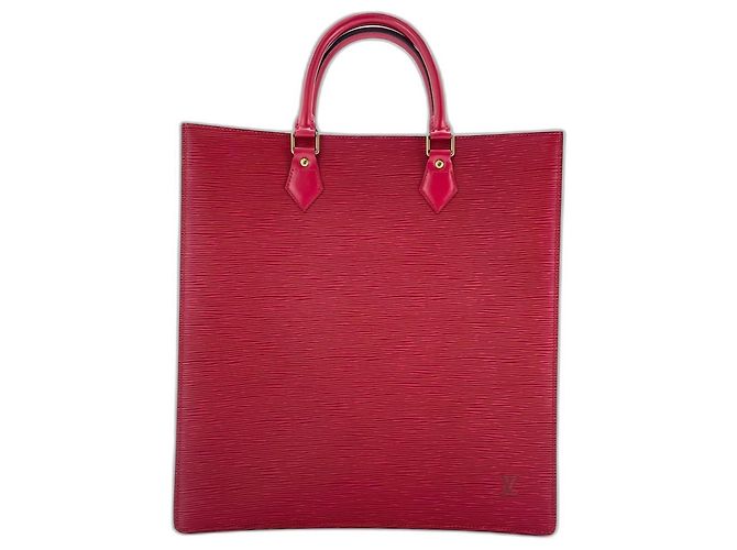 Louis Vuitton Red Sac Plat Handtasche Rot