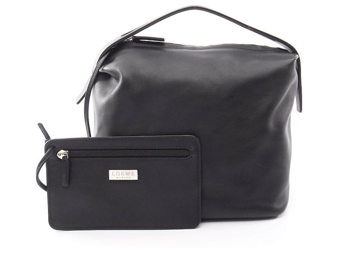 Loewe Lederhandtasche Schwarz
