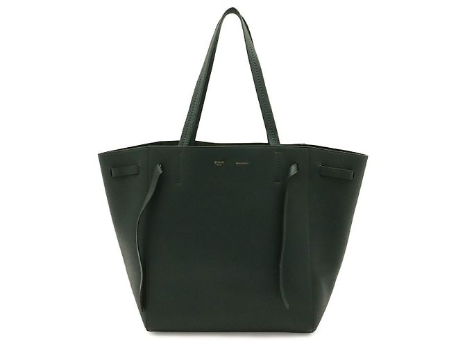 Céline Bolsa Tote Celine Cabas Phantom de couro Verde