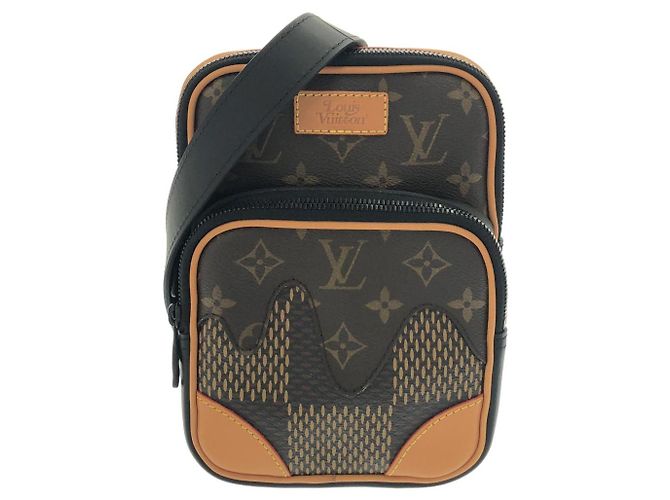 Borsa a tracolla Louis Vuitton Damier Giant Amazon Slingback Marrone