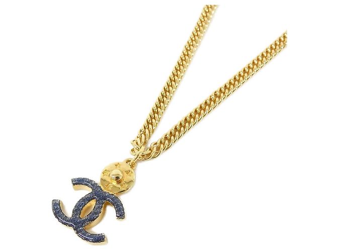 Collier Chanel Bleu Métal