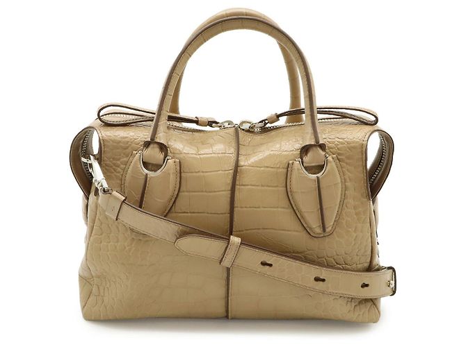 Borsa 2way in pelle D-styling Tod's Marrone Beige