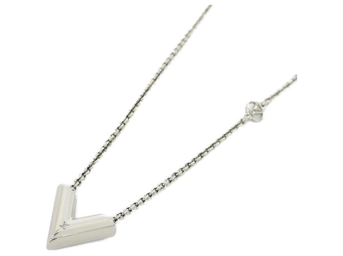 Collana Essential V Louis Vuitton Argento Metallico