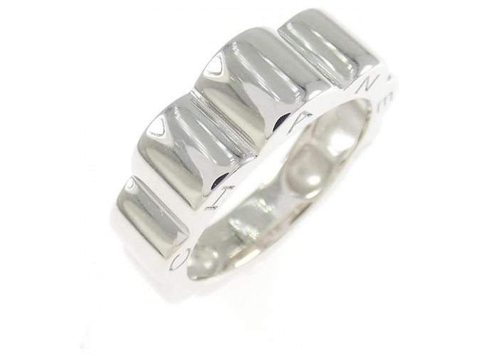 Chanel Profil De Camelia Ring 18K Weißgold Größe 10 Silber Metallisch