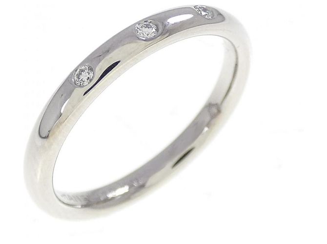 Chanel John Parisian Platinring Größe 6 Silber Metallisch