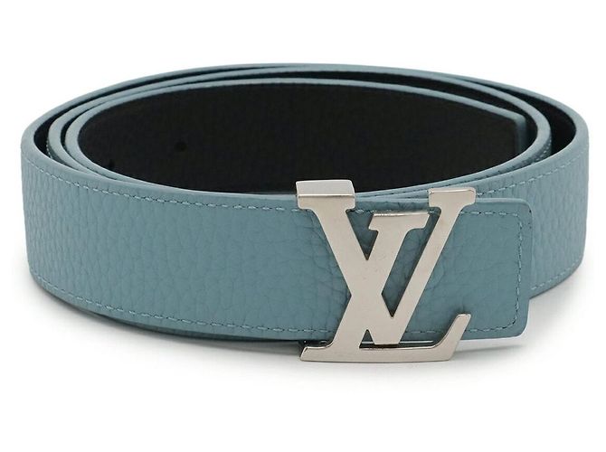 Cintura Louis Vuitton Initiales Taurillon Blu