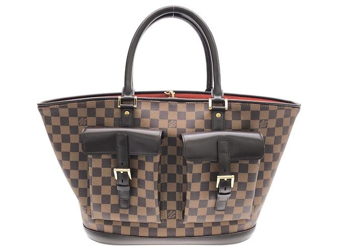 Sac cabas Louis Vuitton Manosque Damier Marron