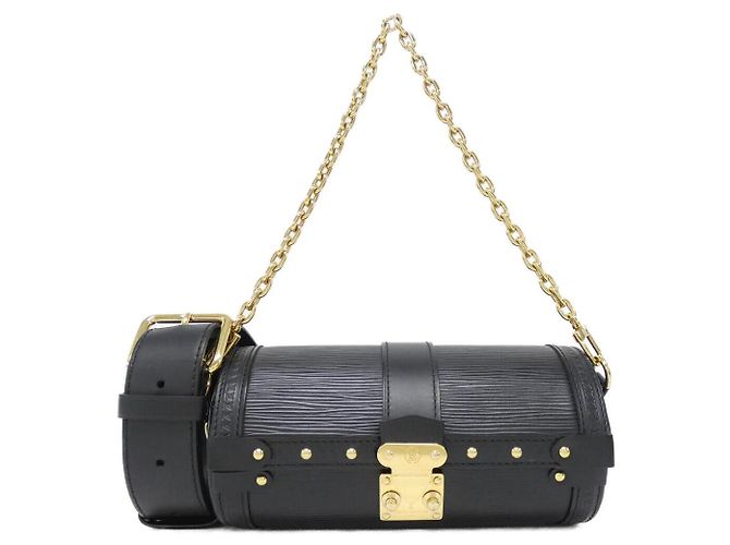 Mala de ombro Louis Vuitton Epi Papillon em couro de bezerro Preto