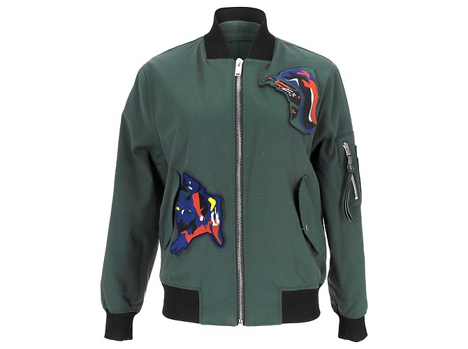 Giacca bomber con applicazioni Proenza Schouler in poliammide oliva Verde Verde oliva