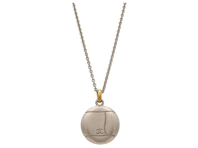 Colar Chanel Coco Mark Prata Metálico