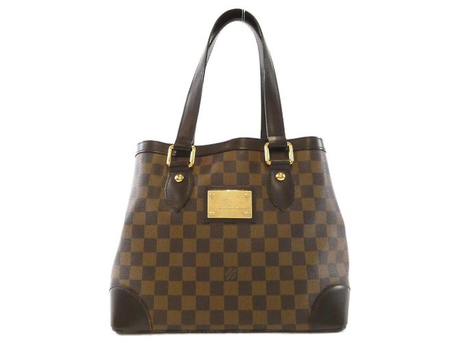 Borsa Louis Vuitton Hampstead Damier Marrone