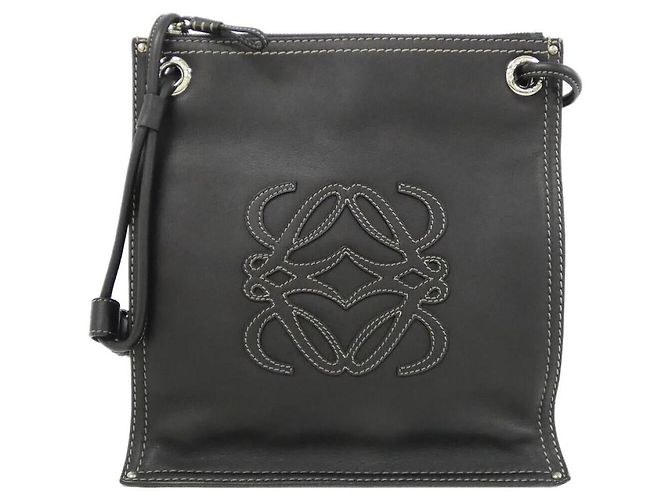 Loewe Leather Shoulder Bag Black