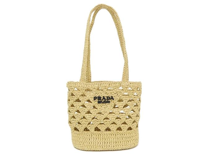 Bolsa de crochê Prada Marrom Bege