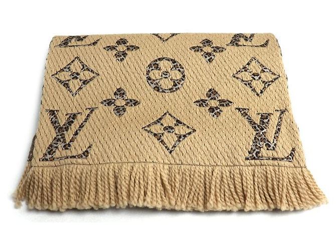 Cachecol Louis Vuitton Giant Monogram Jungle em seda e lã Marrom
