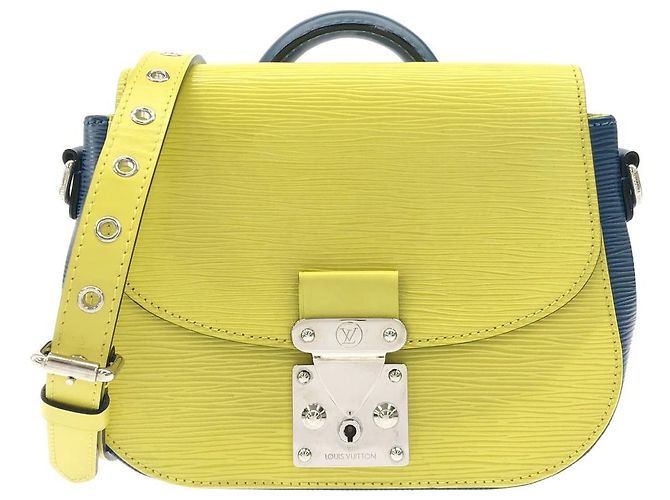 Borsa a tracolla in pelle Epi Eden Louis Vuitton Verde