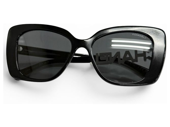 Chanel COCO Mark Sonnenbrille Schwarz