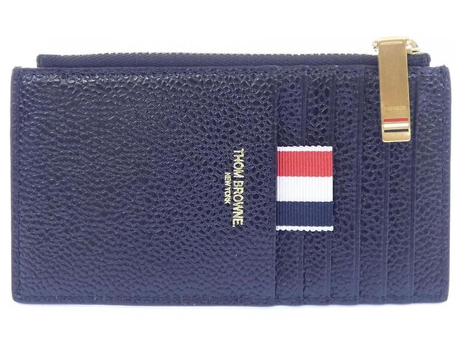 Thom Browne Leather Coin Case Black