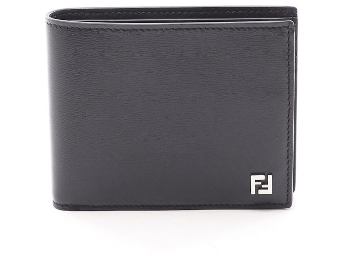 Fendi FF Squared Ledergeldbörse Schwarz